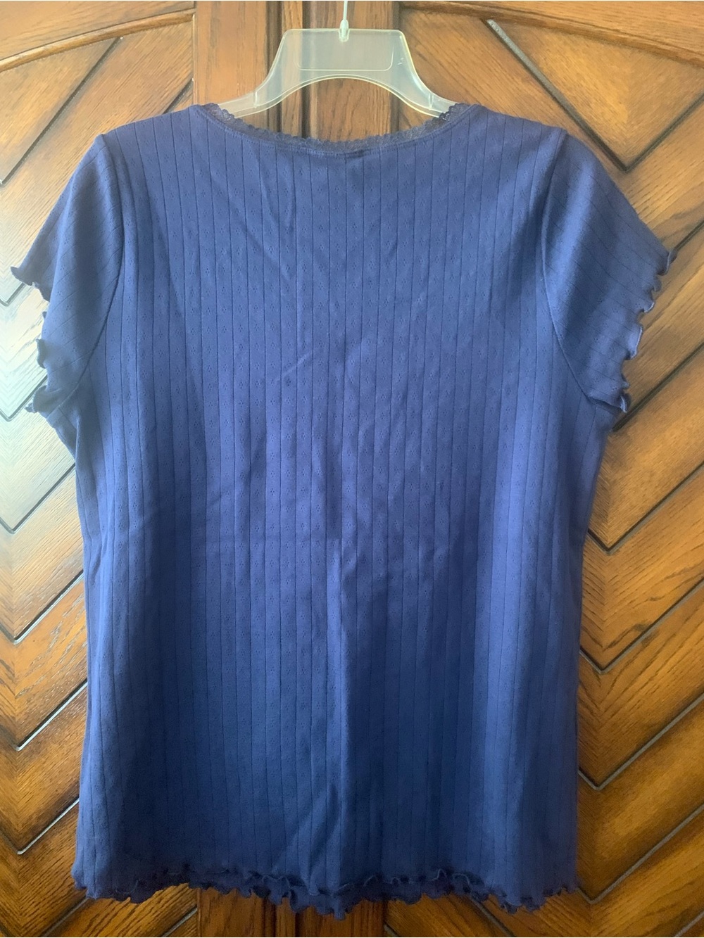 Torrid dark blue short sleeve top size Large - Picture 7 of 9